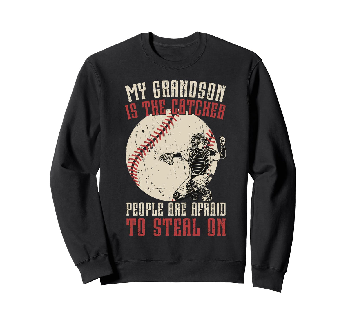 Baseball Catcher Grandpa Proud Sweatshirt - Streetwear Style Men Women