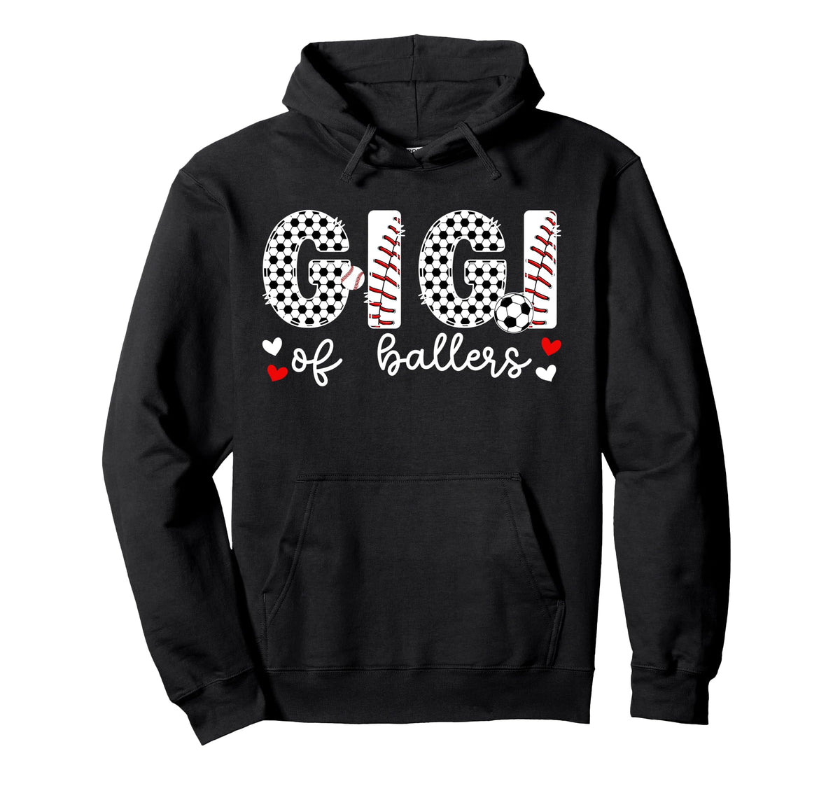 Gigi Ballers Baseball Soccer Gigi Hoodie - Minimalist Print for Adults