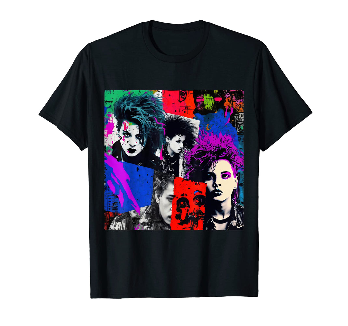 80S 90S Goth Punk Rock Grunge Art T-Shirt - Streetwear Style for Adults