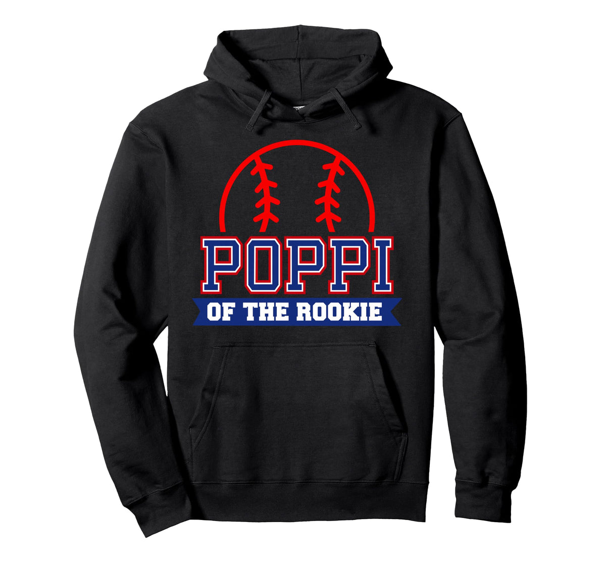 Poppi Rookie 1St Birthday Baseball Theme Hoodie - Trendy Graphic Unisex