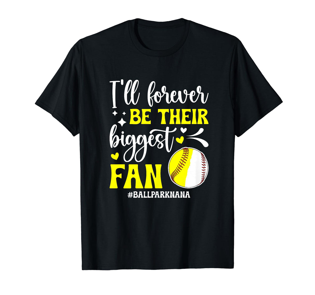Their Biggest Fan Ballpark Nana Softball T-Shirt - Novelty Apparel Unisex