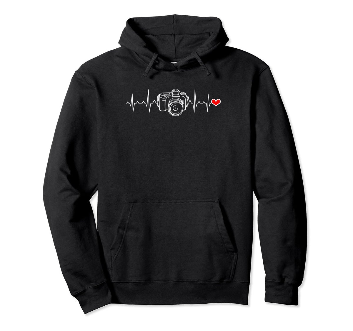 Photographer Gift Heartbeat Photography Hoodie - Trendy Graphic for Adults