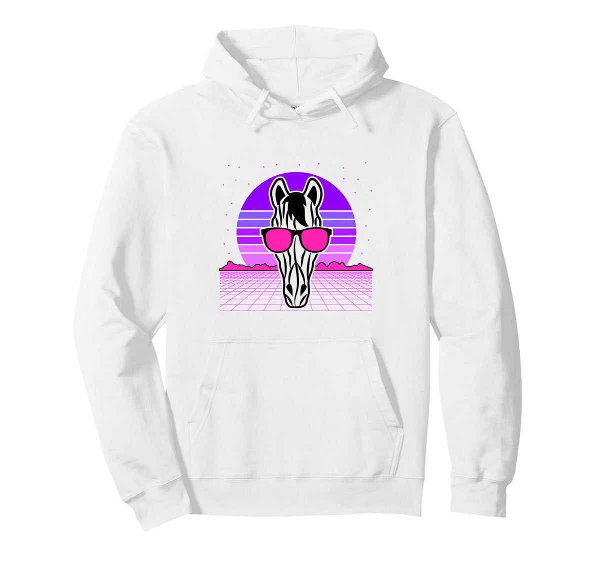 Aesthetic Vaporwave Outfits Zebra Hoodie - Streetwear Style for Adults