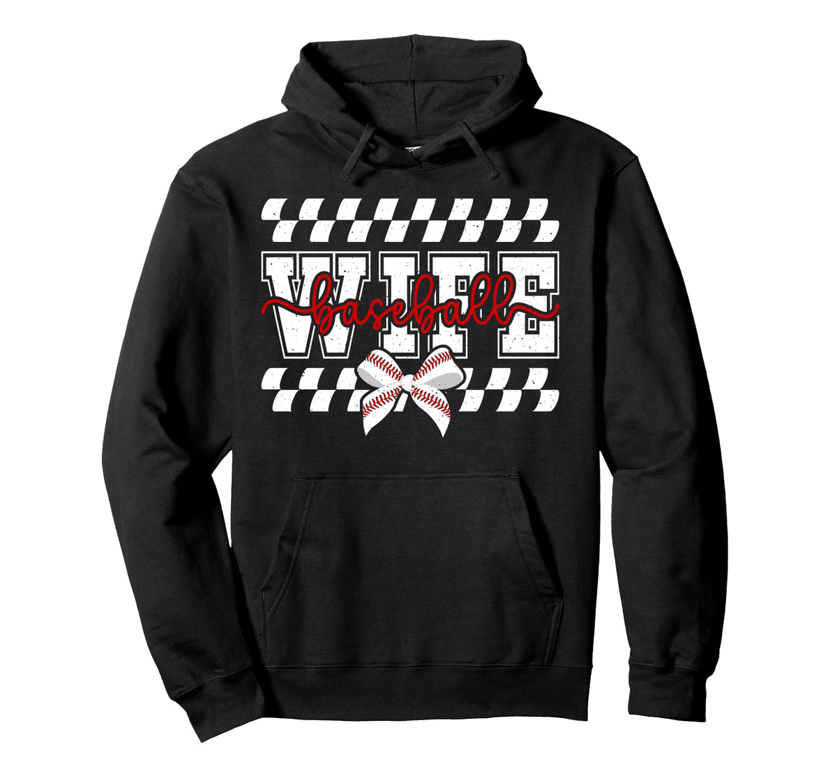 Baseball Wife Coquette Wife Baseball Hoodie - Custom Art Print Men Women