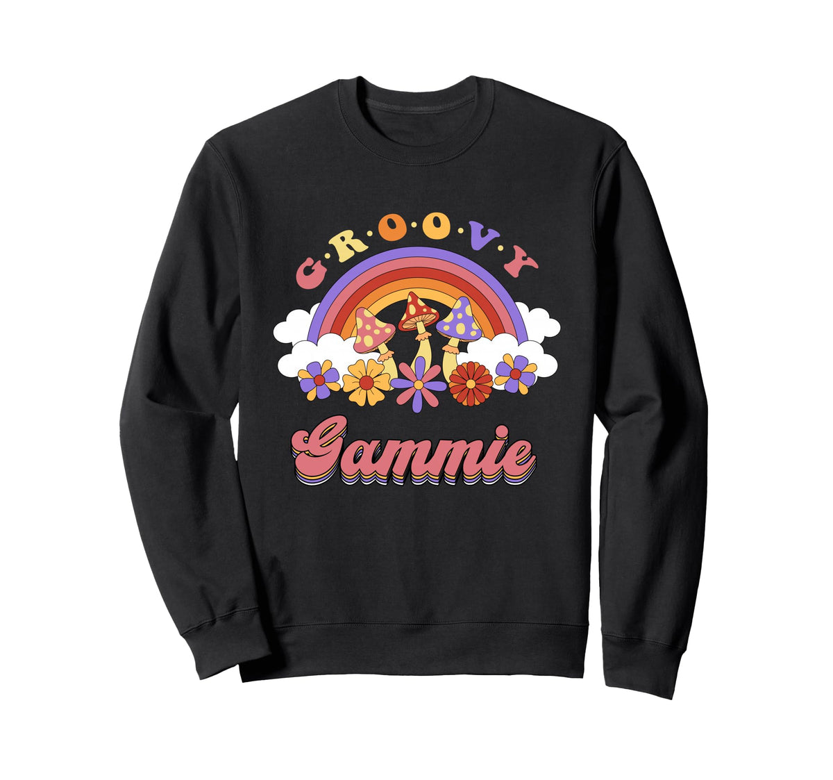 Groovy Gammie Rainbow Colorful Sweatshirt - Streetwear Style Men Women
