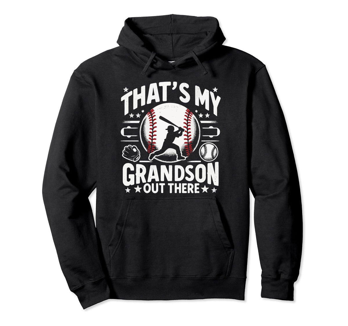 Baseball Grandpa Grandfather Gramps Hoodie - Graphic Print for Adults