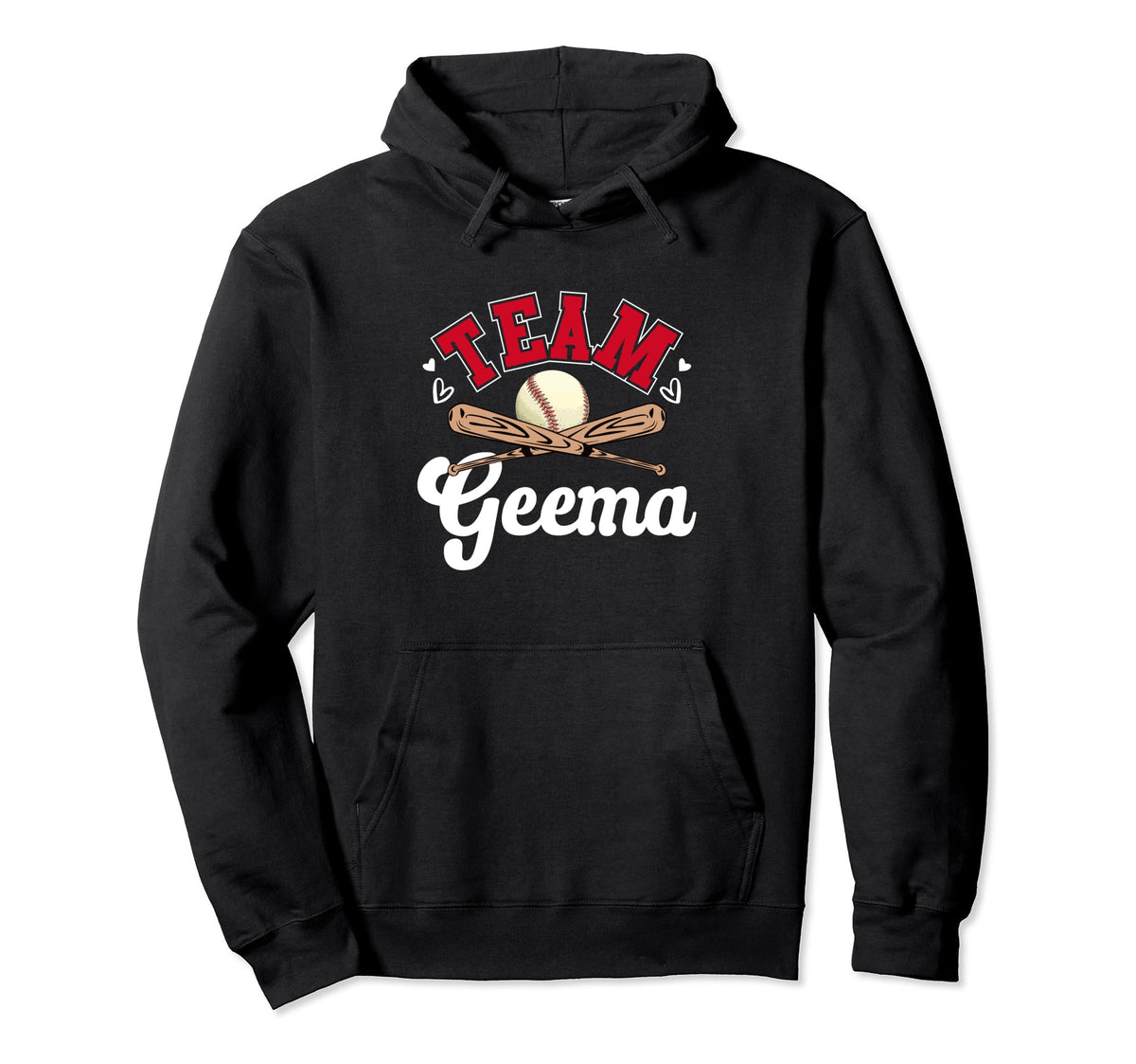 Team Geema Mothers Day Baseball Softball Hoodie - Graphic Print for Adults