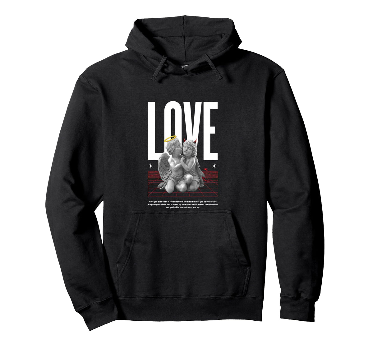 Love Angels Sculpture Aesthetic Edgy Hoodie - Custom Art Print Men Women