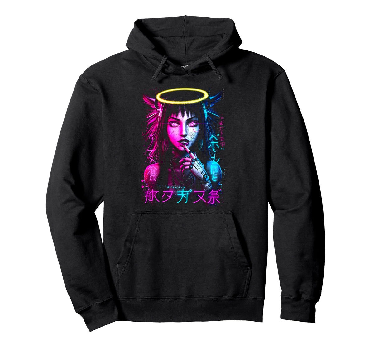 Japanese Aesthetic Streetwear Hoodie - Fun Novelty Design for Adults