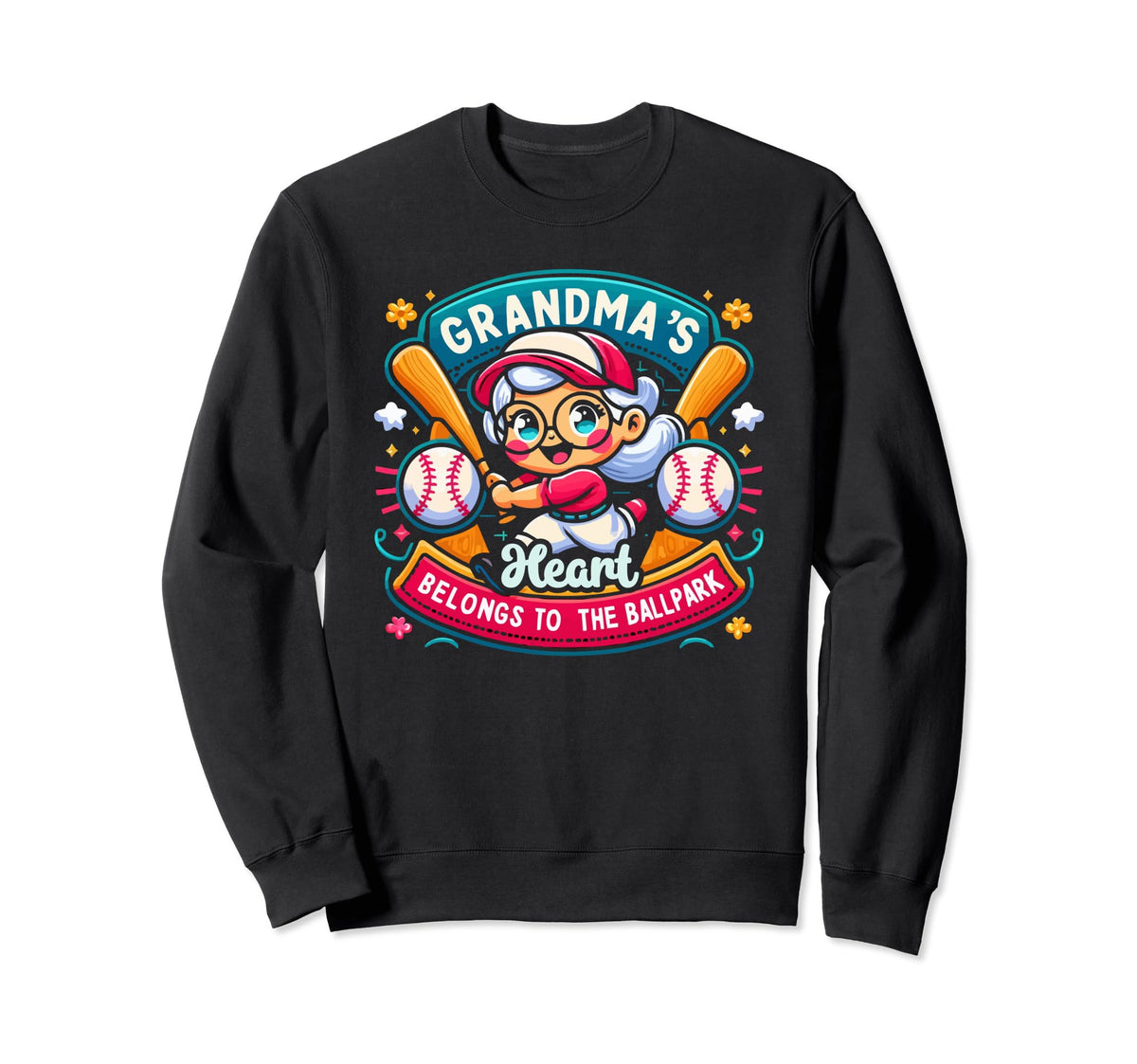 Baseball Grandma Grandmother Granny Sweatshirt - Streetwear Style Unisex