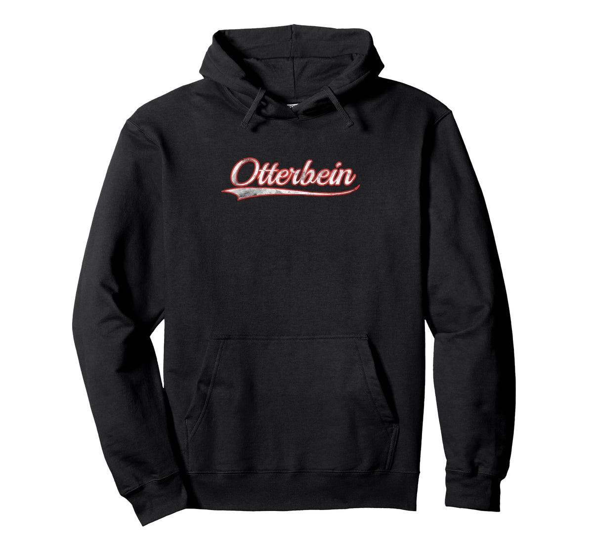 Otterbein Varsity Distressed Throwback Hoodie - Graphic Print for Adults