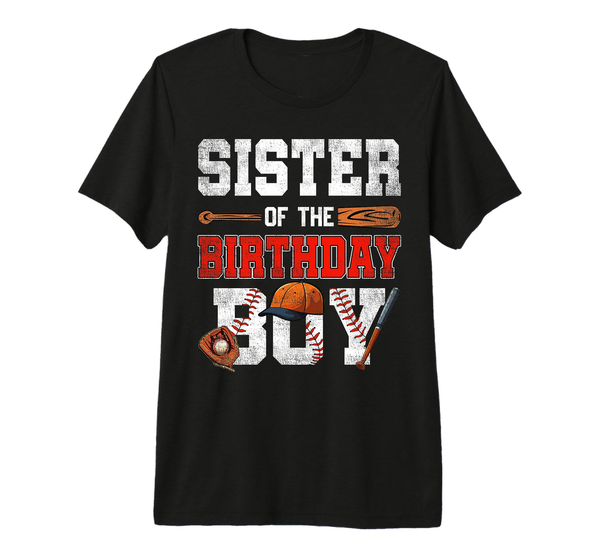 Sister Birthday Baseball Bday Family T-Shirt - Minimalist Print for Adults