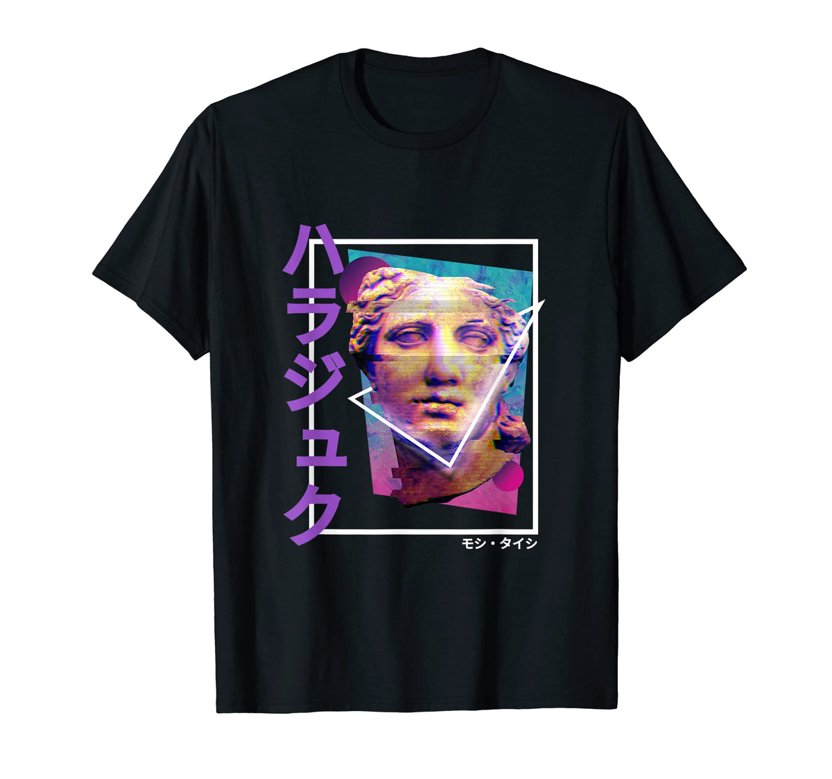Vaporwave Statue Aesthetic Art T-Shirt - Casual Everyday Wear Men Women
