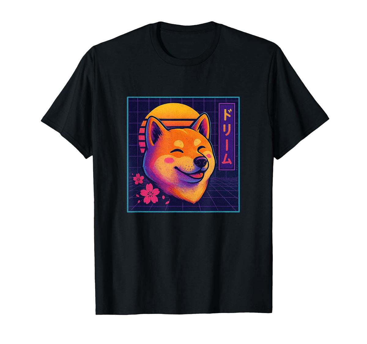 Shiba Dreams Japanese Blossom T-Shirt - Minimalist Print Men Women