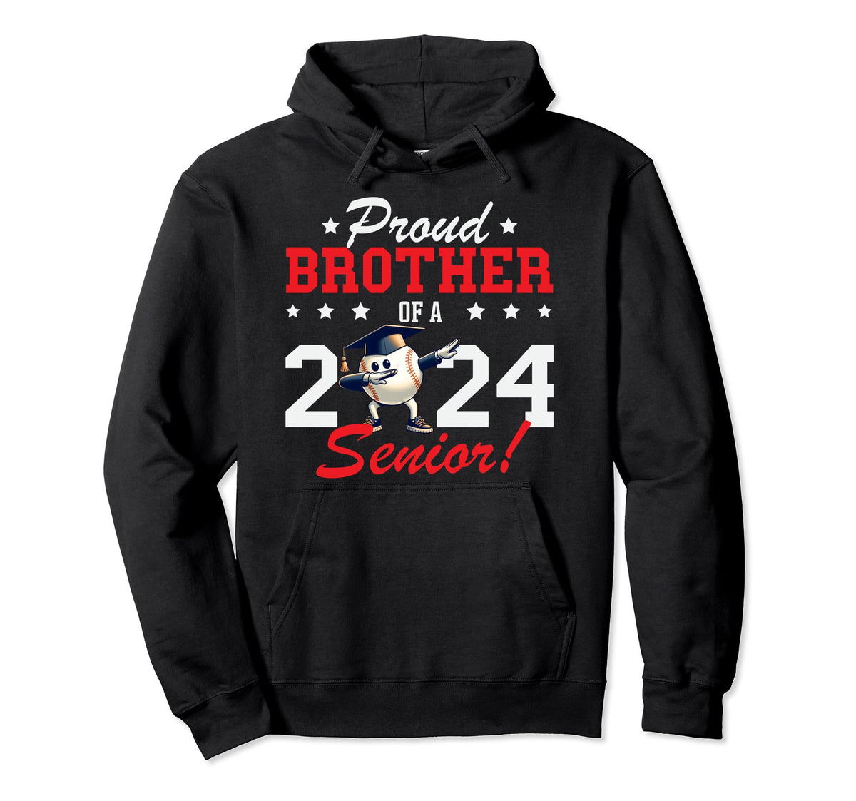 Graduation Proud Brother 2024 Senior Hoodie - Trendy Graphic Men Women