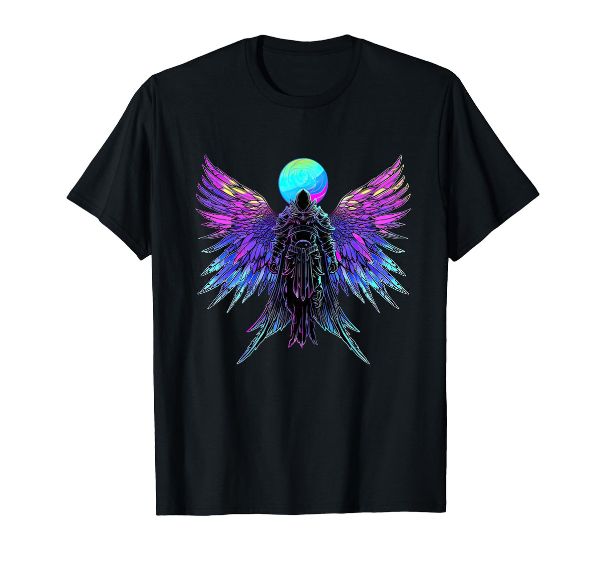 Archangel Michael Vaporwave Streetwear T-Shirt - Trendy Graphic for Adults