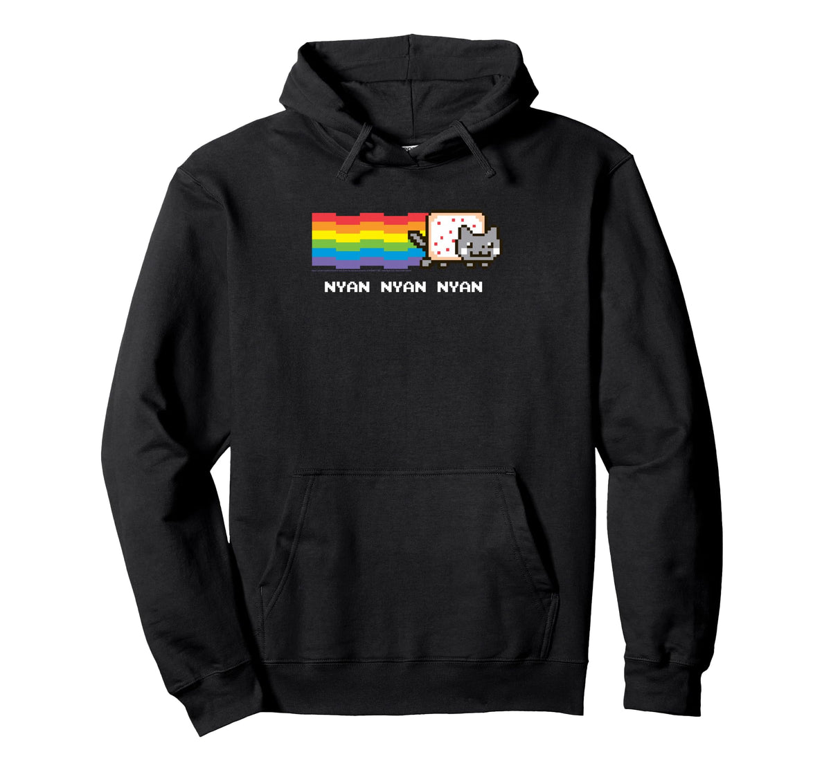 Nyan Cat Nyan Nyan Nyan Rainbow Funny Hoodie - Fun Novelty Design Unisex