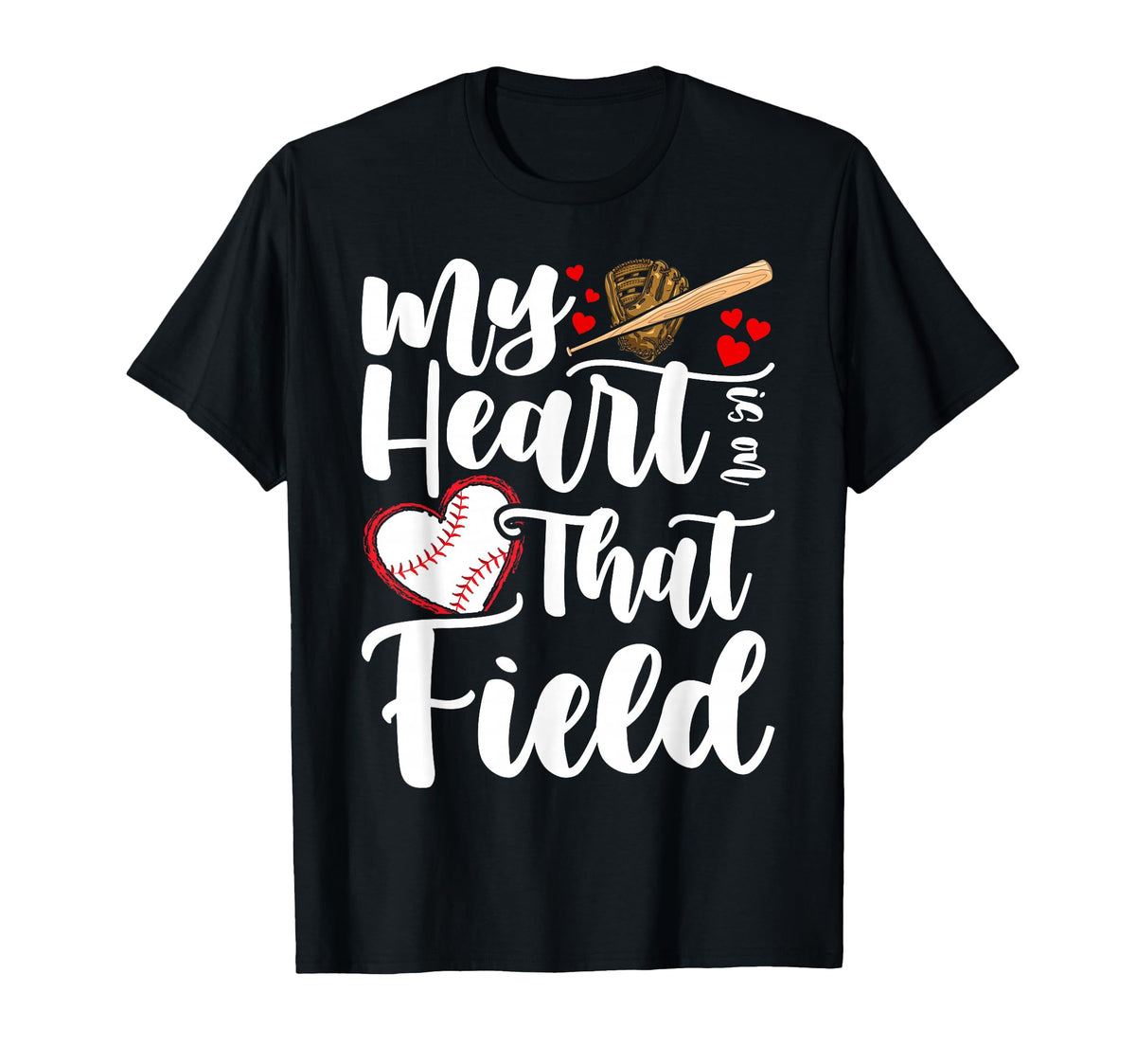 My Heart Is That Field Baseball T-Shirt - Aesthetic Graphic Men Women