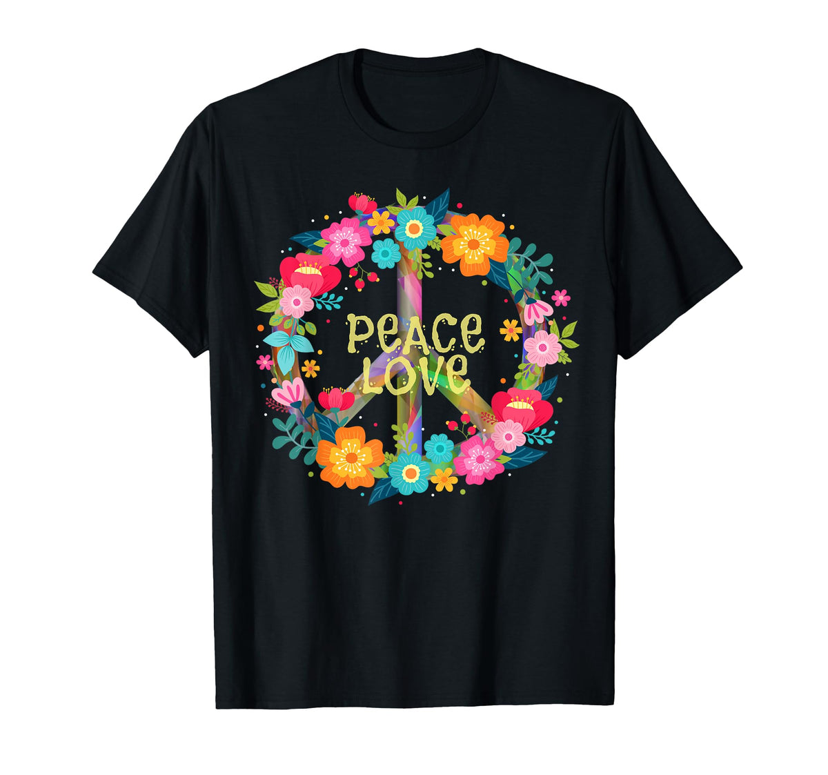 Peace Love Hippie Costume Tie Die 60S T-Shirt - Trendy Graphic Men Women