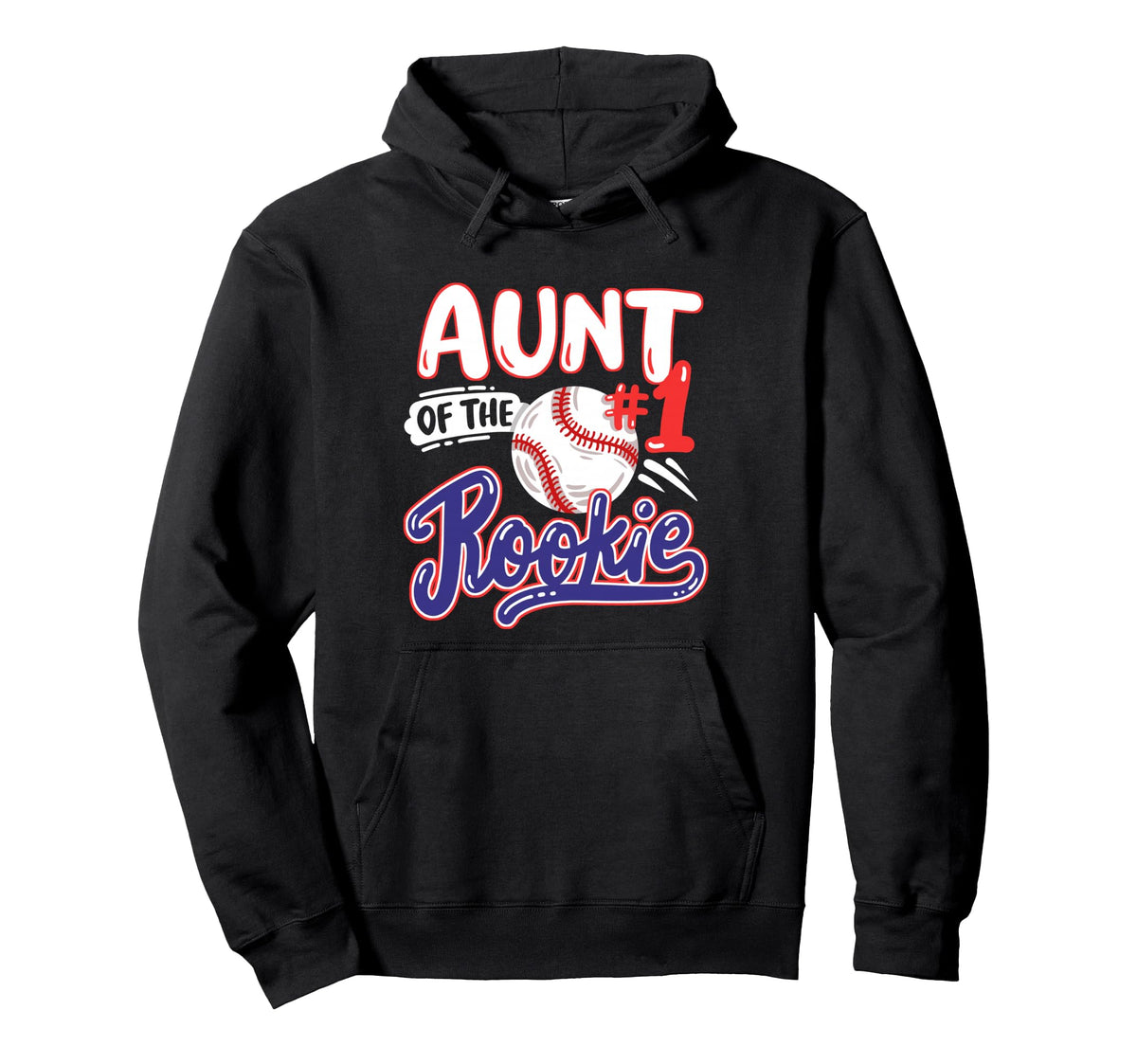 Aunt Rookie 1St Baseball Birthday Party Hoodie - Trendy Graphic for Adults