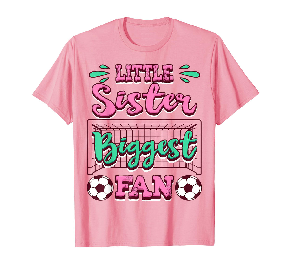 Soccer Little Sister Biggest Fan T-Shirt - Minimalist Print Men Women