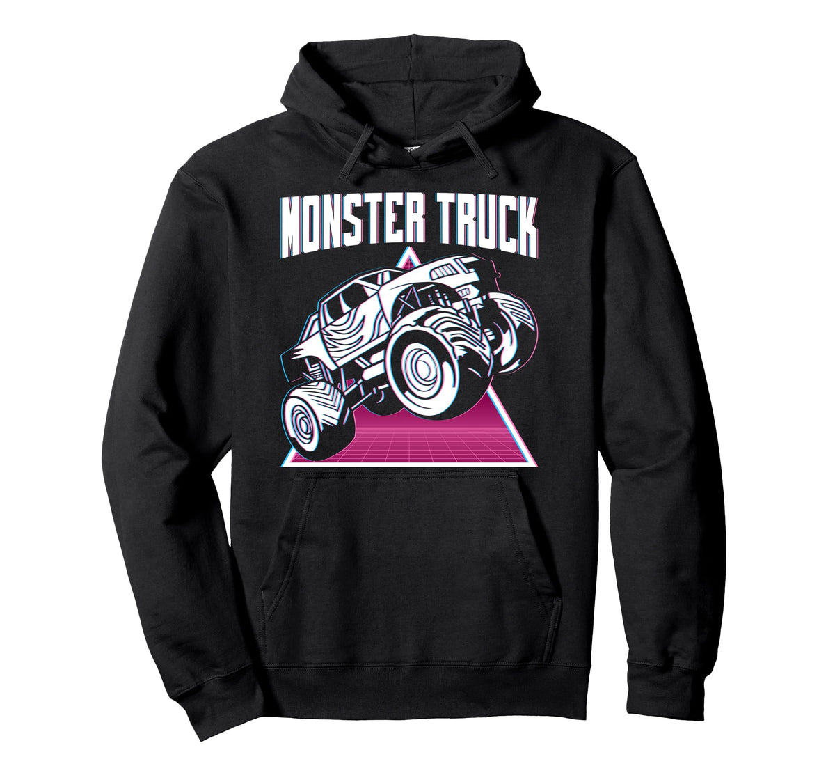 Vaporwave Aesthetic Monster Truck Hoodie - Custom Art Print Men Women