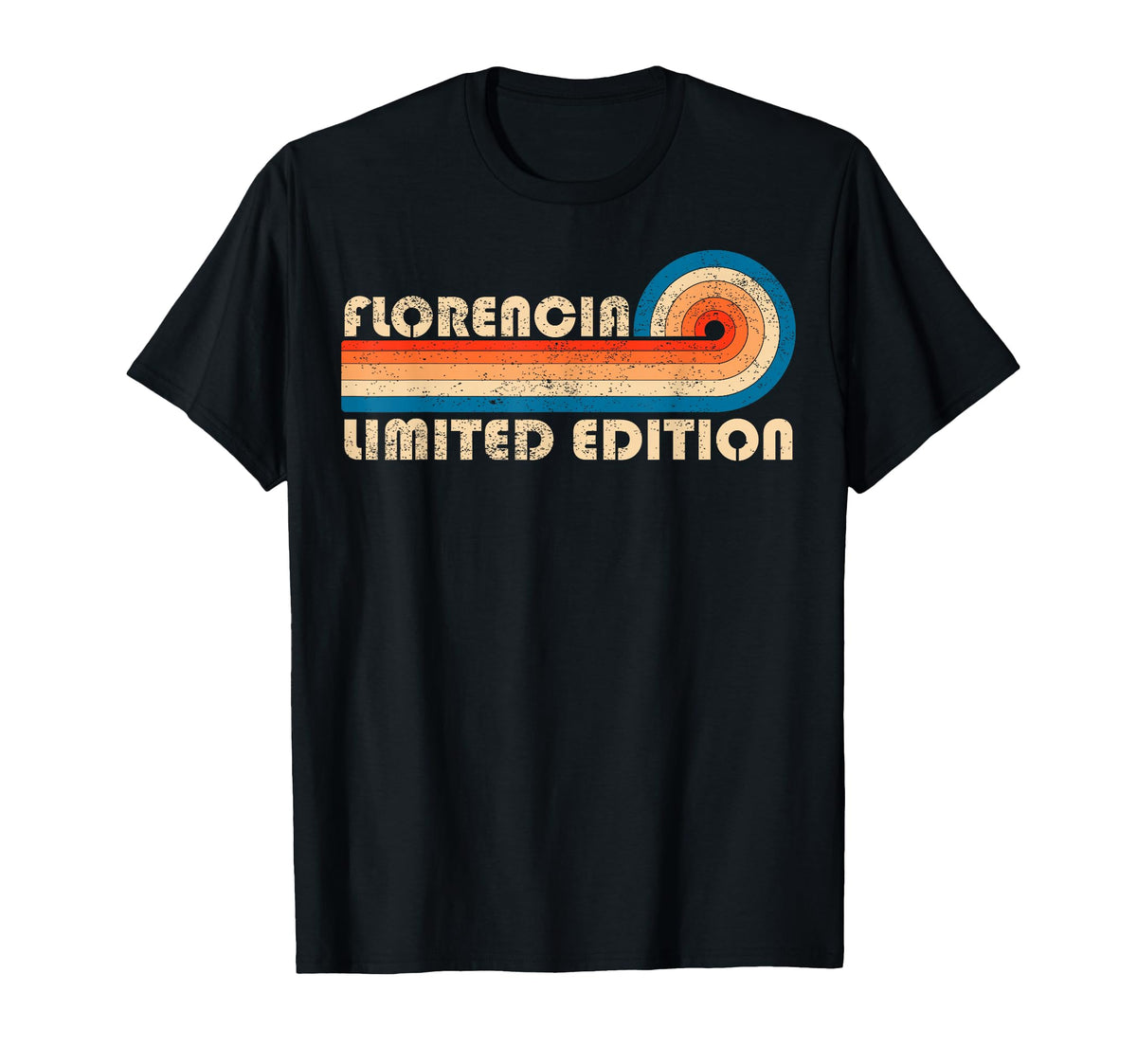 Florencia 70S 80S Sunset Stripe T-Shirt - Streetwear Style Men Women