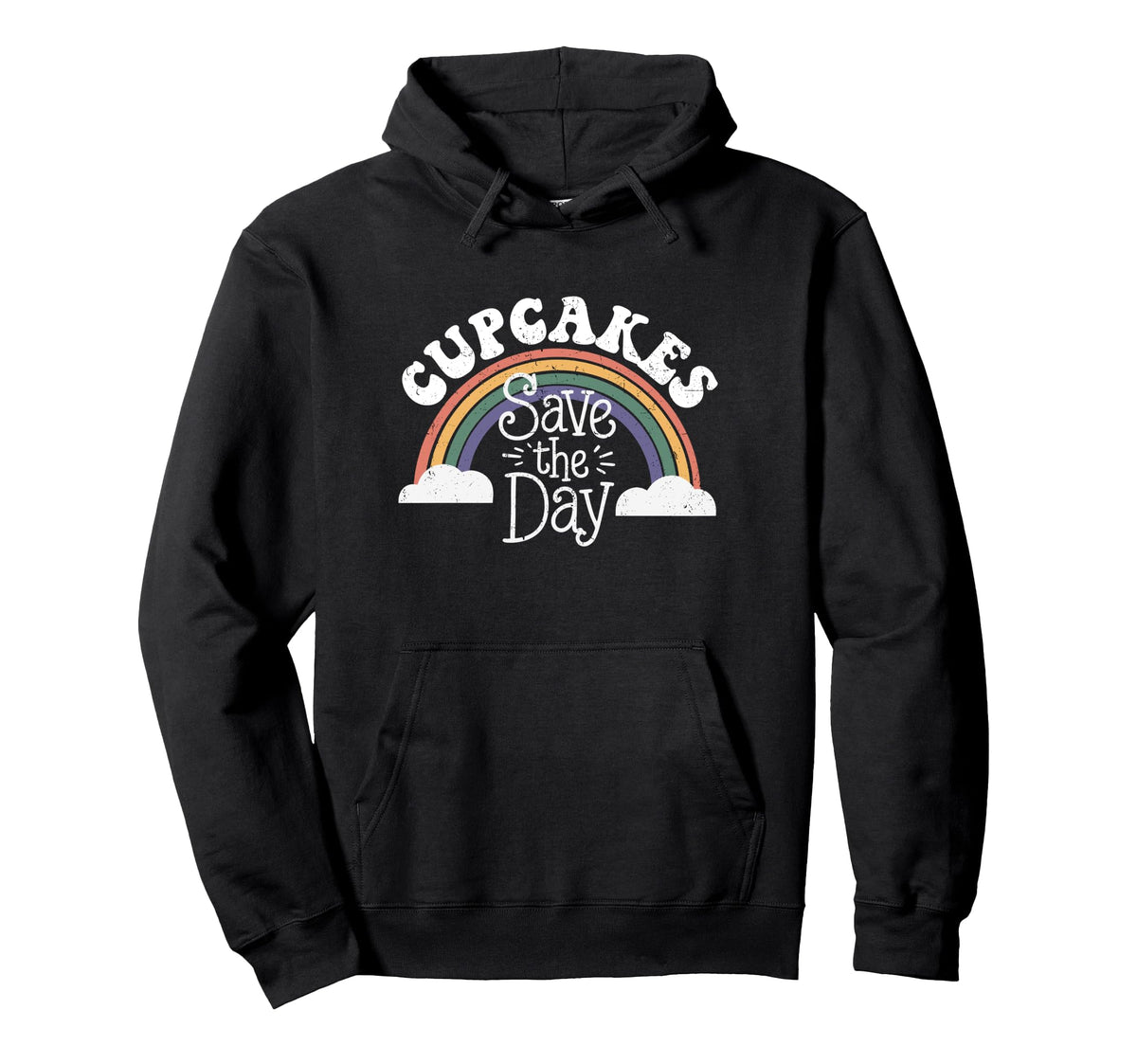 Cupcakes Rainbow Sweet Food Lover Hoodie - Casual Everyday Wear for Adults