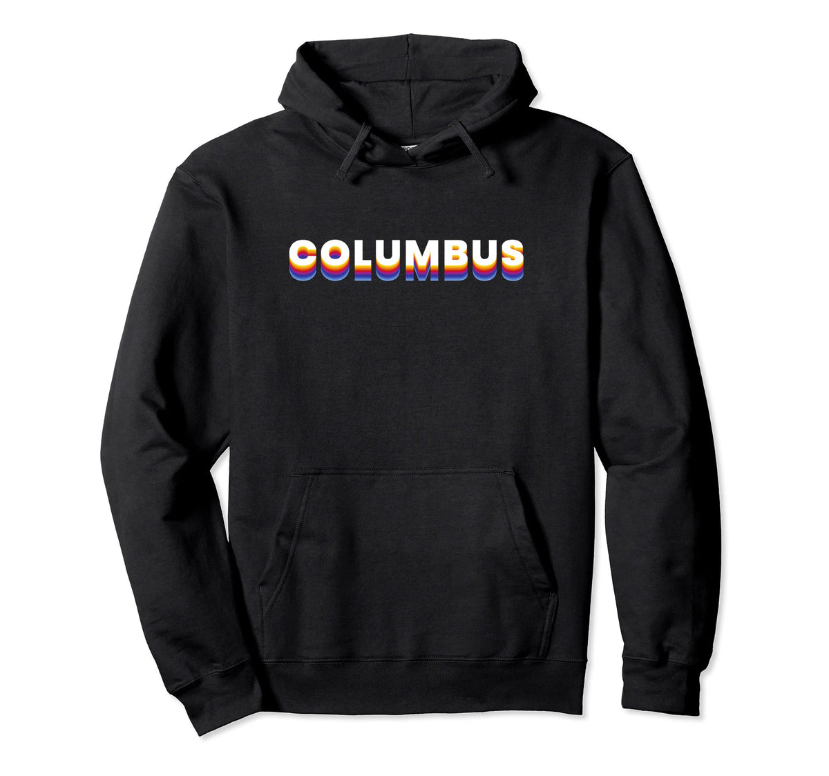 Columbus Ohio United States Rainbow Hoodie - Custom Art Print Men Women