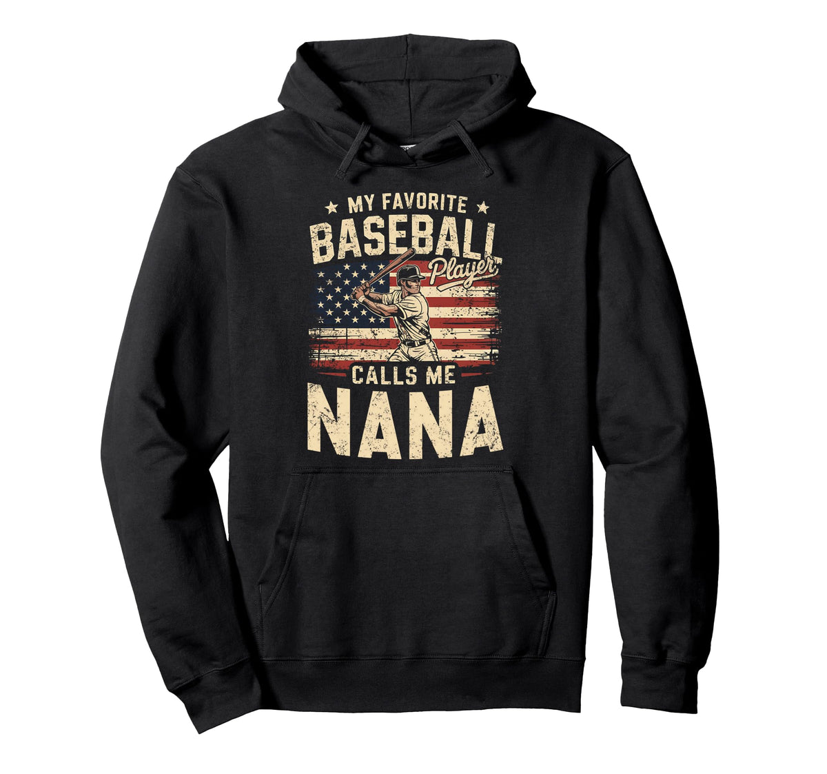 My Favorite Baseball Player Calls Me Nana Hoodie - Minimalist Print Unisex