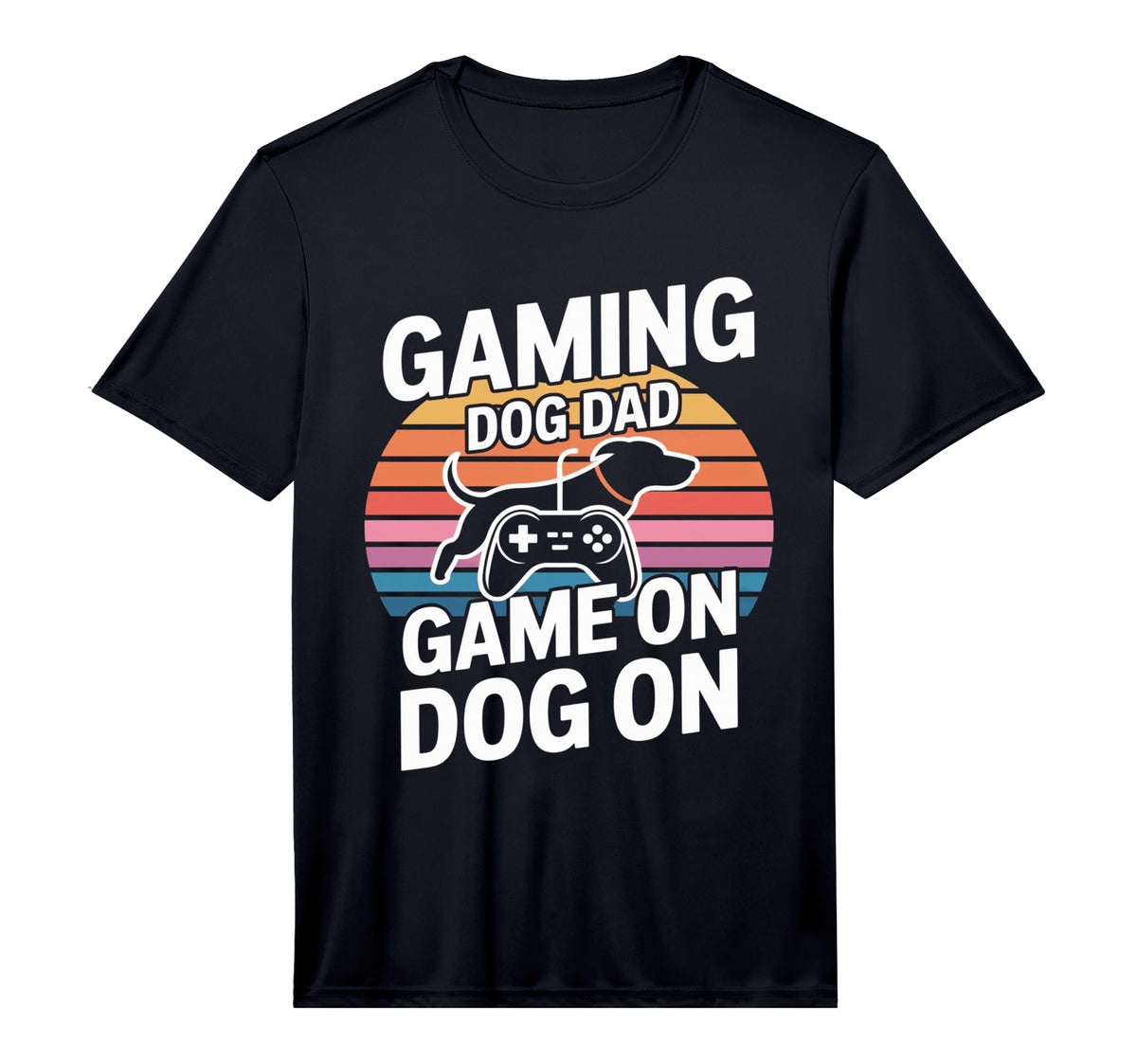 Mens Funny Gaming Dog Dad Game Dog T-Shirt - Novelty Apparel Men Women