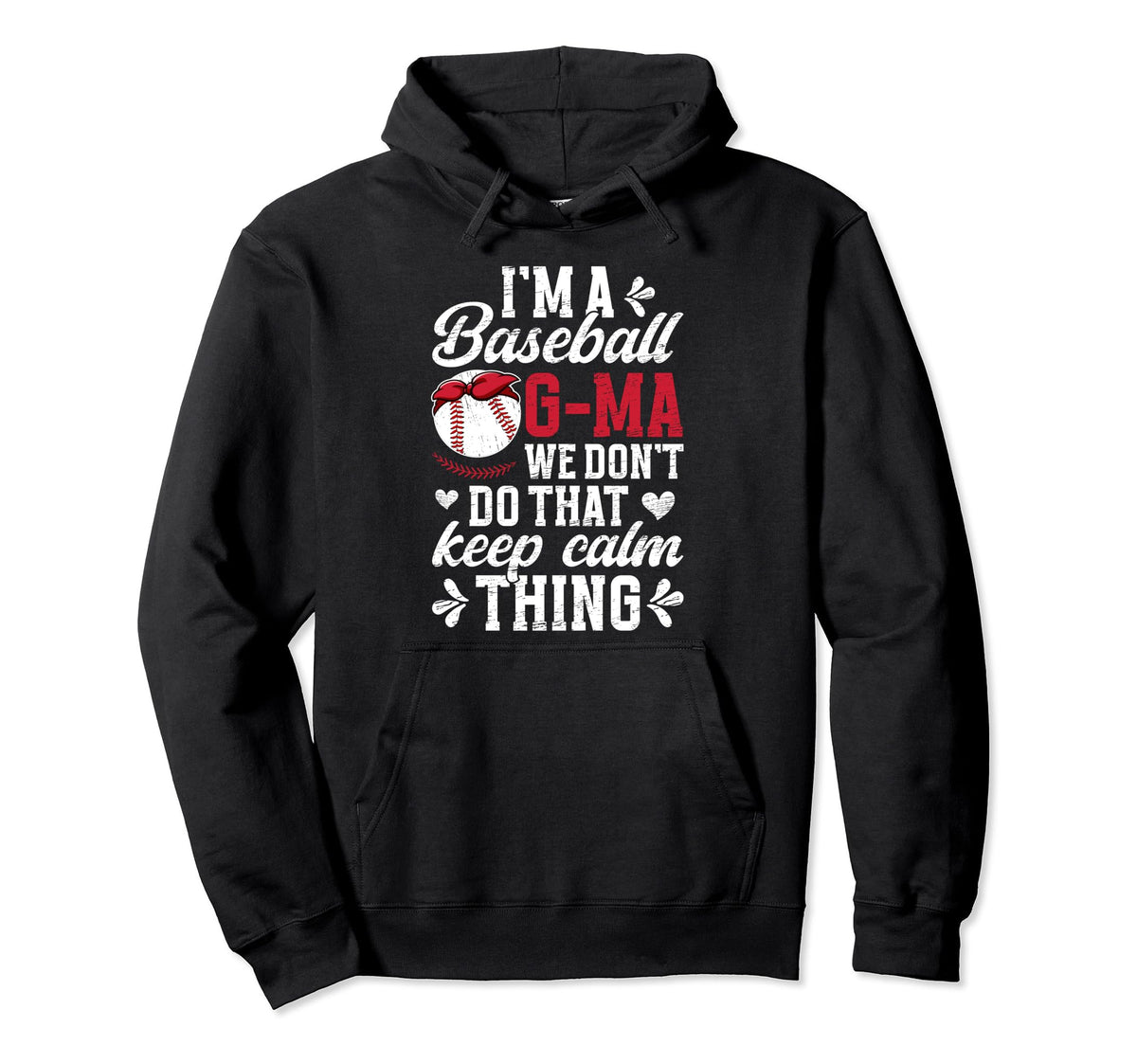 Im Baseball G Ma Grandma G Ma Hoodie - Fun Novelty Design Men Women