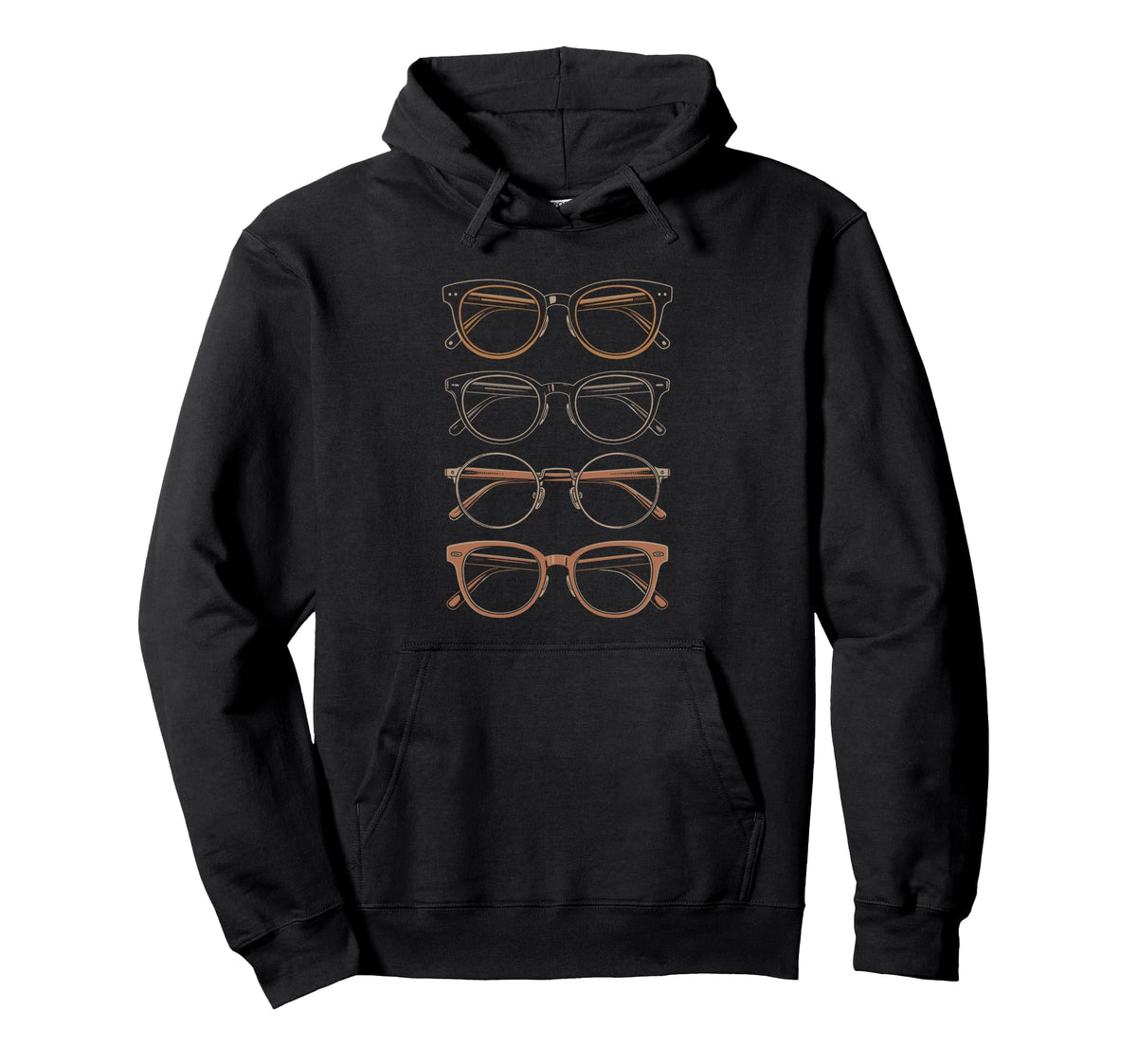 Rainbow Eyeglass Frames Stack Minimal Hoodie - Minimalist Print Unisex