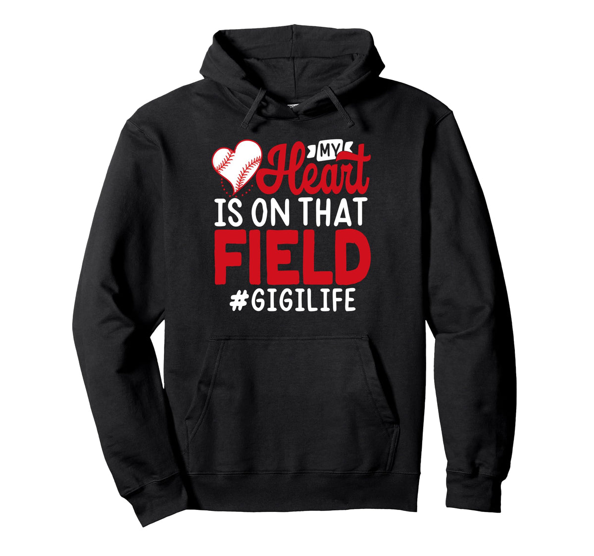 My Heart Is That Field Ballpark Baseball Hoodie - Graphic Print Men Women