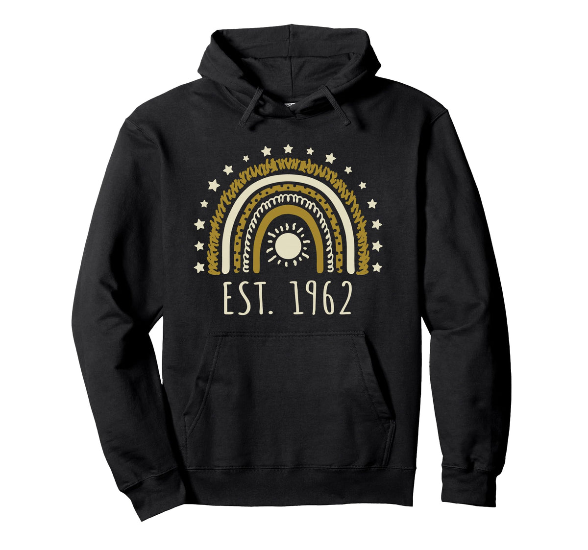 Est 1962 Rainbow Established 1962 Birthday Hoodie - Streetwear Style Unisex