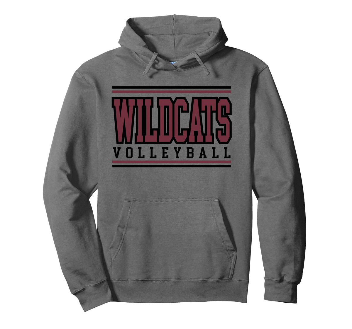 Wildcats Volleyball Mom Game Day Hoodie - Casual Everyday Wear Unisex