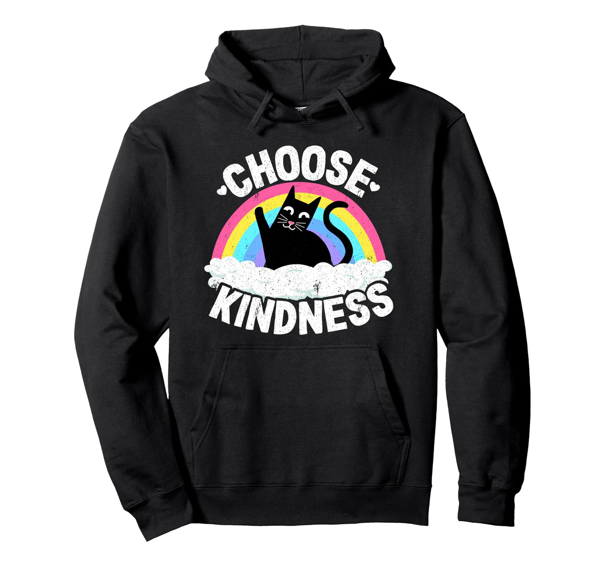 Anti Bullying Rainbow Peace Kind Hippie Hoodie - Trendy Graphic Men Women