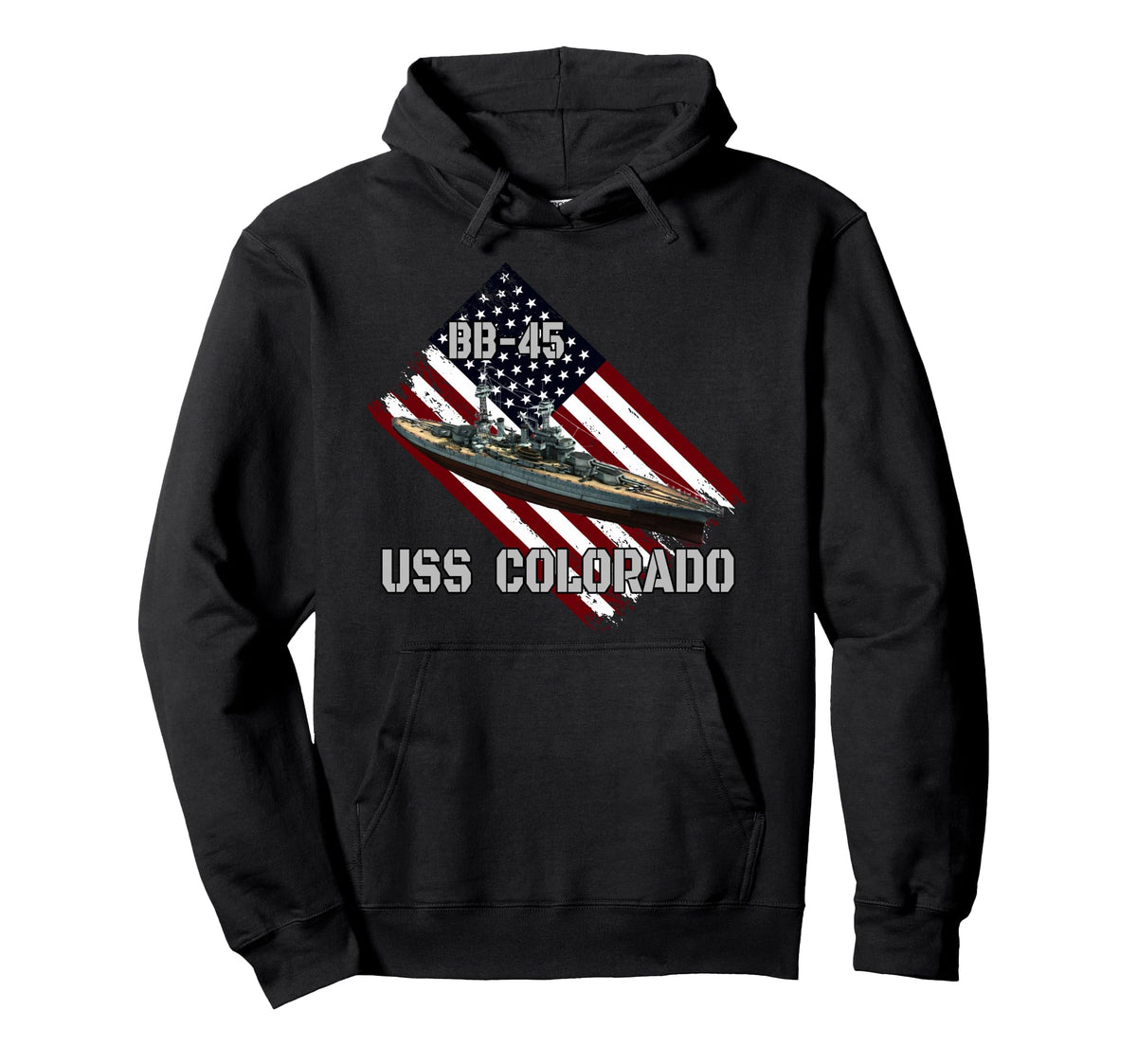 Battleship Uss Colorado Bb 45 Combat Hoodie - Streetwear Style Men Women