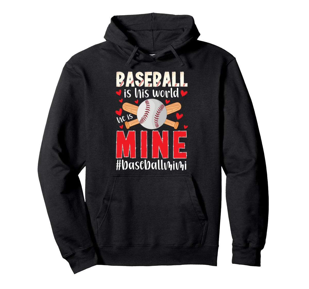 Baseball Mimi Grandma Proud Baseball Hoodie - Casual Everyday Wear Unisex