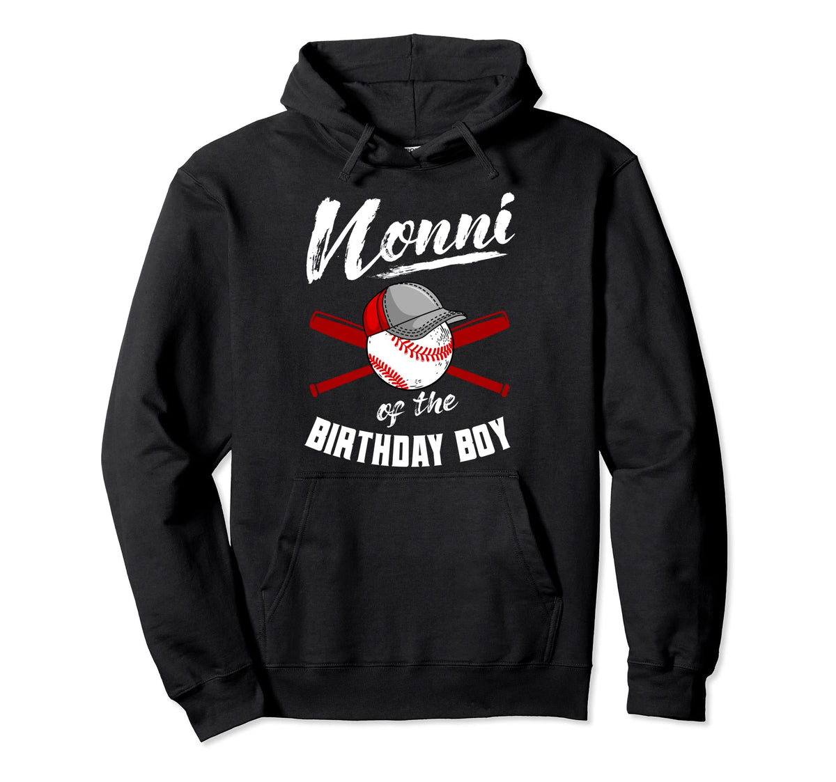 Nonni Birthday Baseball Bday Party Hoodie - Trendy Graphic Men Women