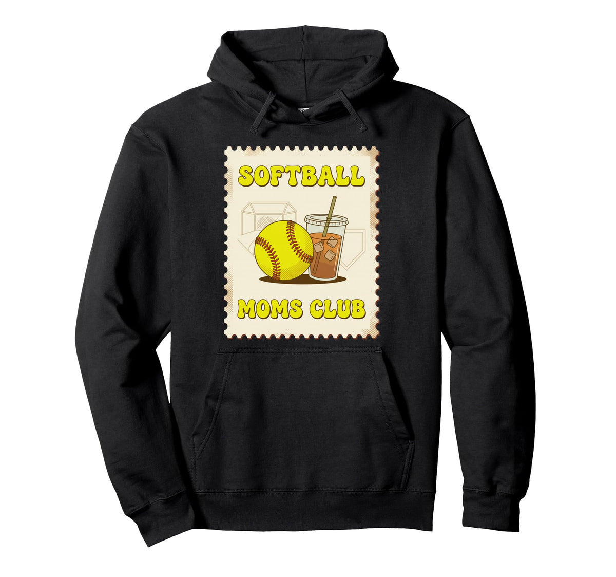 Softball Moms Club Iced Coffee Lover Hoodie - Custom Art Print Men Women