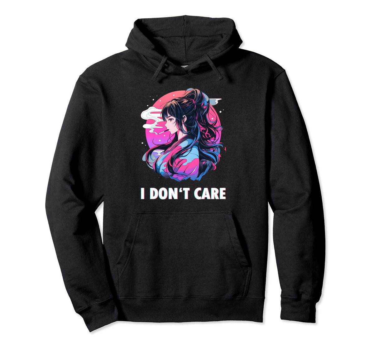 Aesthetic Vaporwave Sad Face Japanese Hoodie - Streetwear Style Unisex