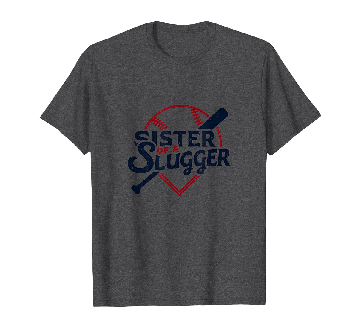 Baseball Sister Sister Slugger Sports T-Shirt - Graphic Print for Adults