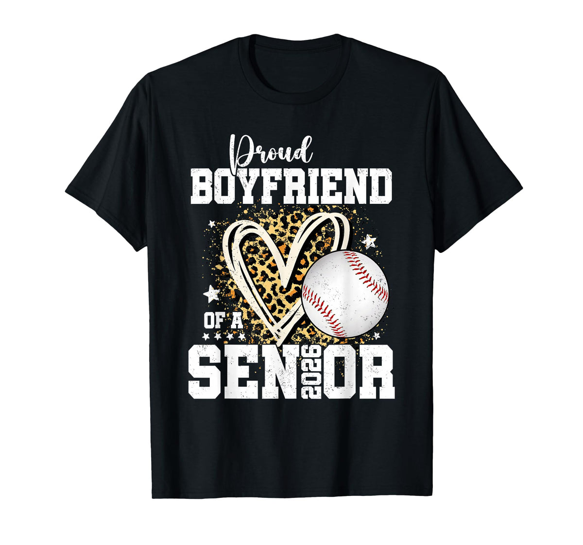 Proud Boyfriend 2026 Senior Baseball T-Shirt - Casual Everyday Wear Unisex