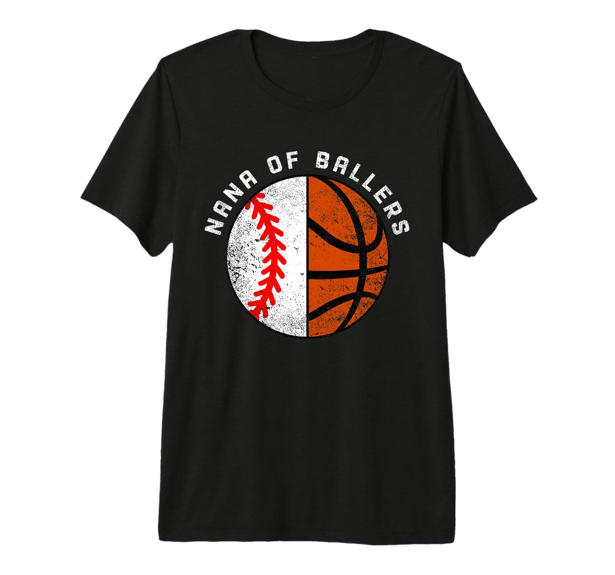 Nana Ballers Funny Baseball Basketball T-Shirt - Minimalist Print Unisex