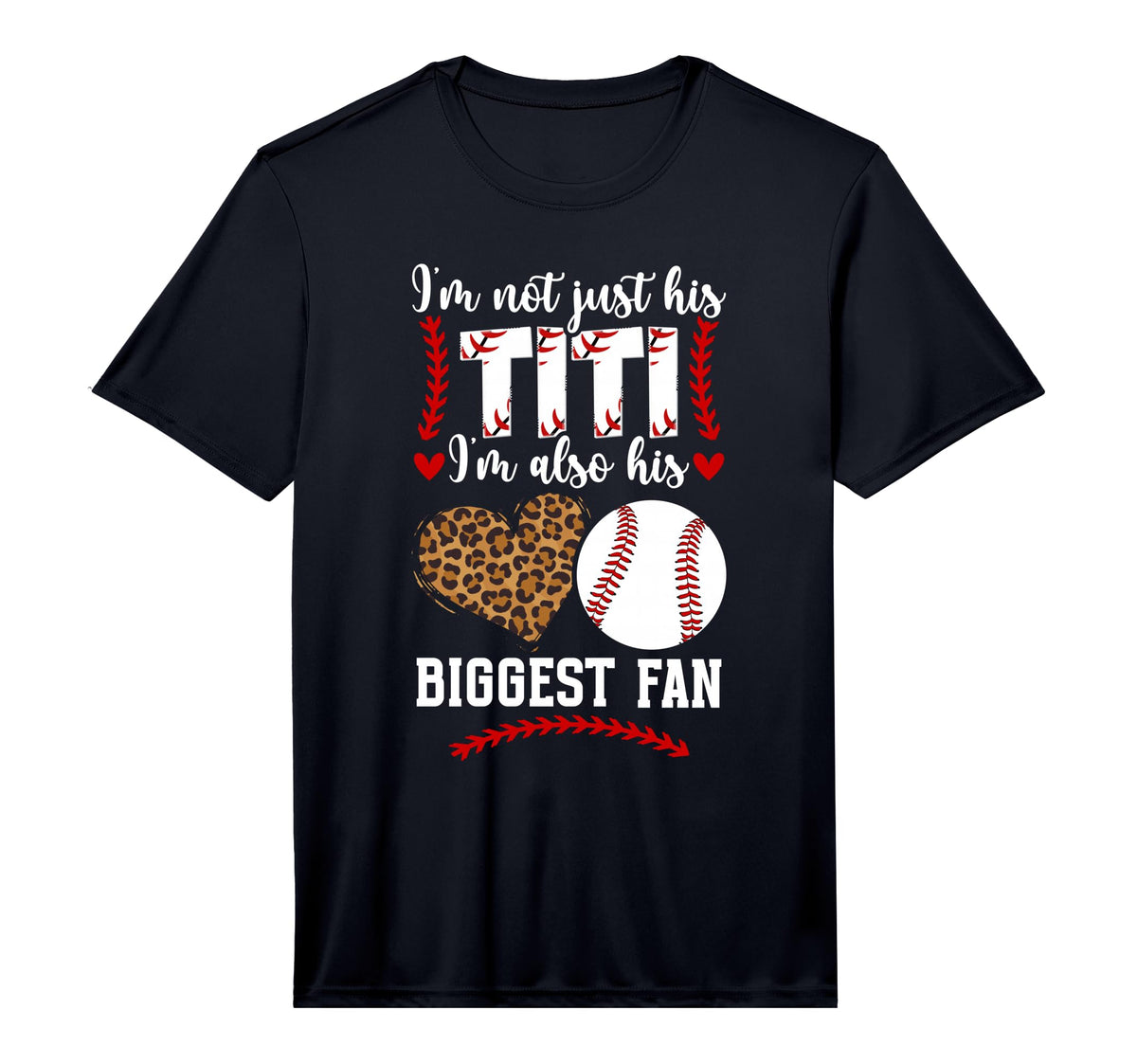 Mens His Biggest Fan Baseball Titi T-Shirt - Minimalist Print Men Women