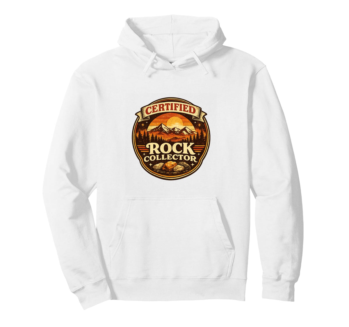 Certified Rock Collector Geology Badge Hoodie - Aesthetic Graphic Men Women