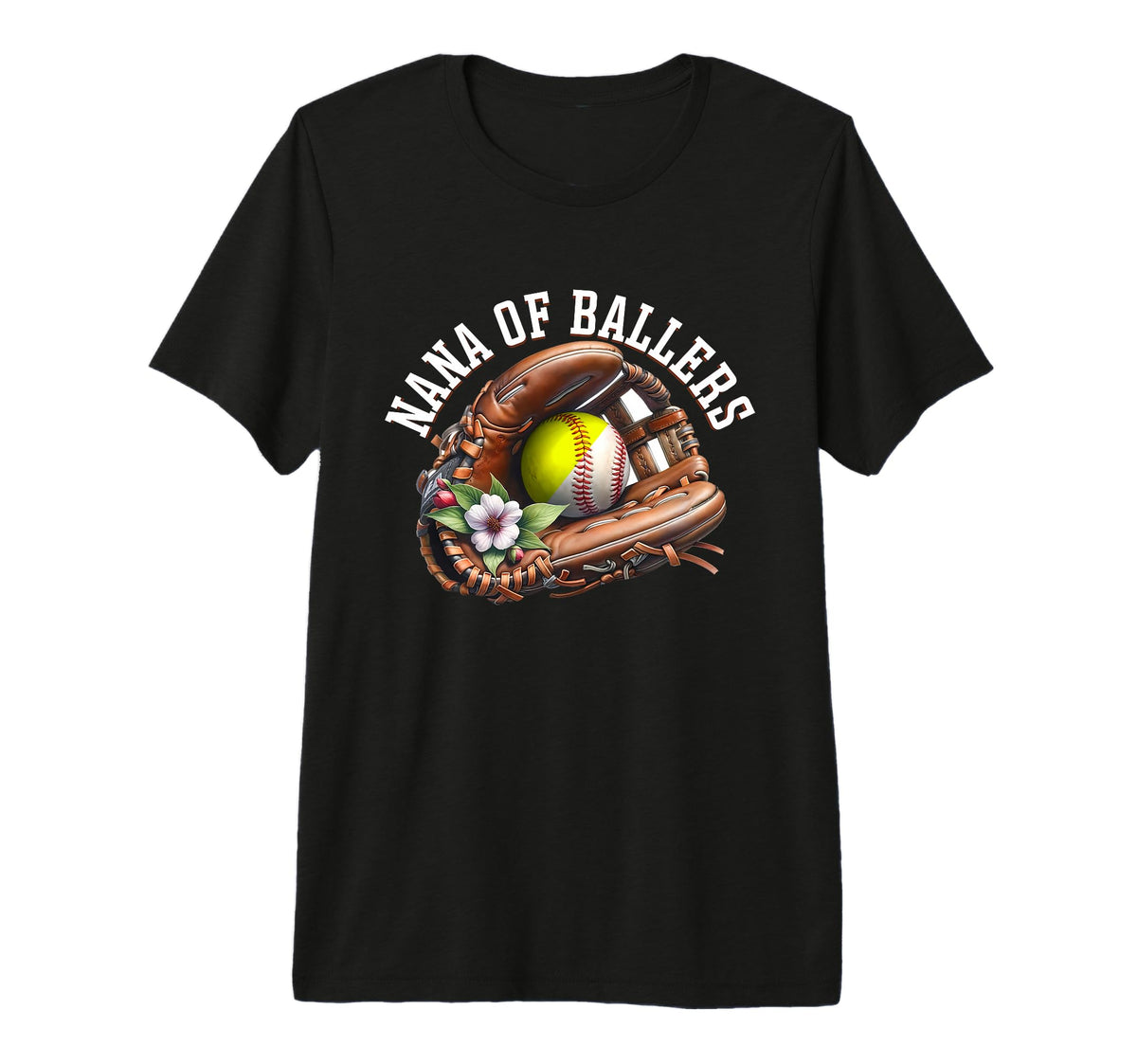 Nana Ballers Softball Baller T-Shirt - Fun Novelty Design Men Women