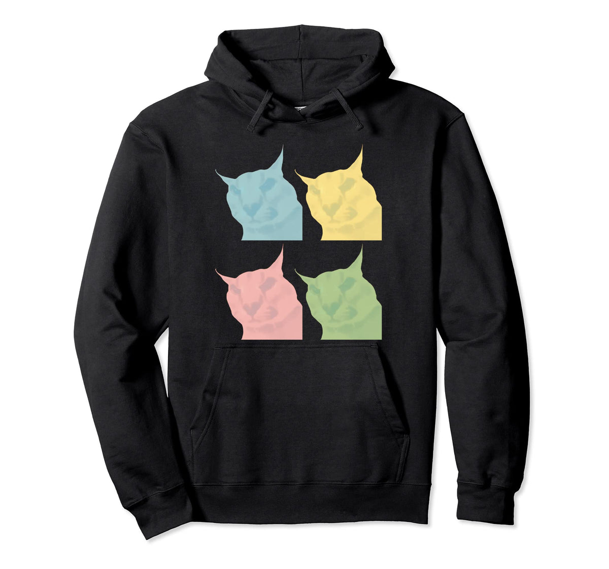 Big Floppa Meme Cat Vaporwave Hoodie - Casual Everyday Wear Men Women