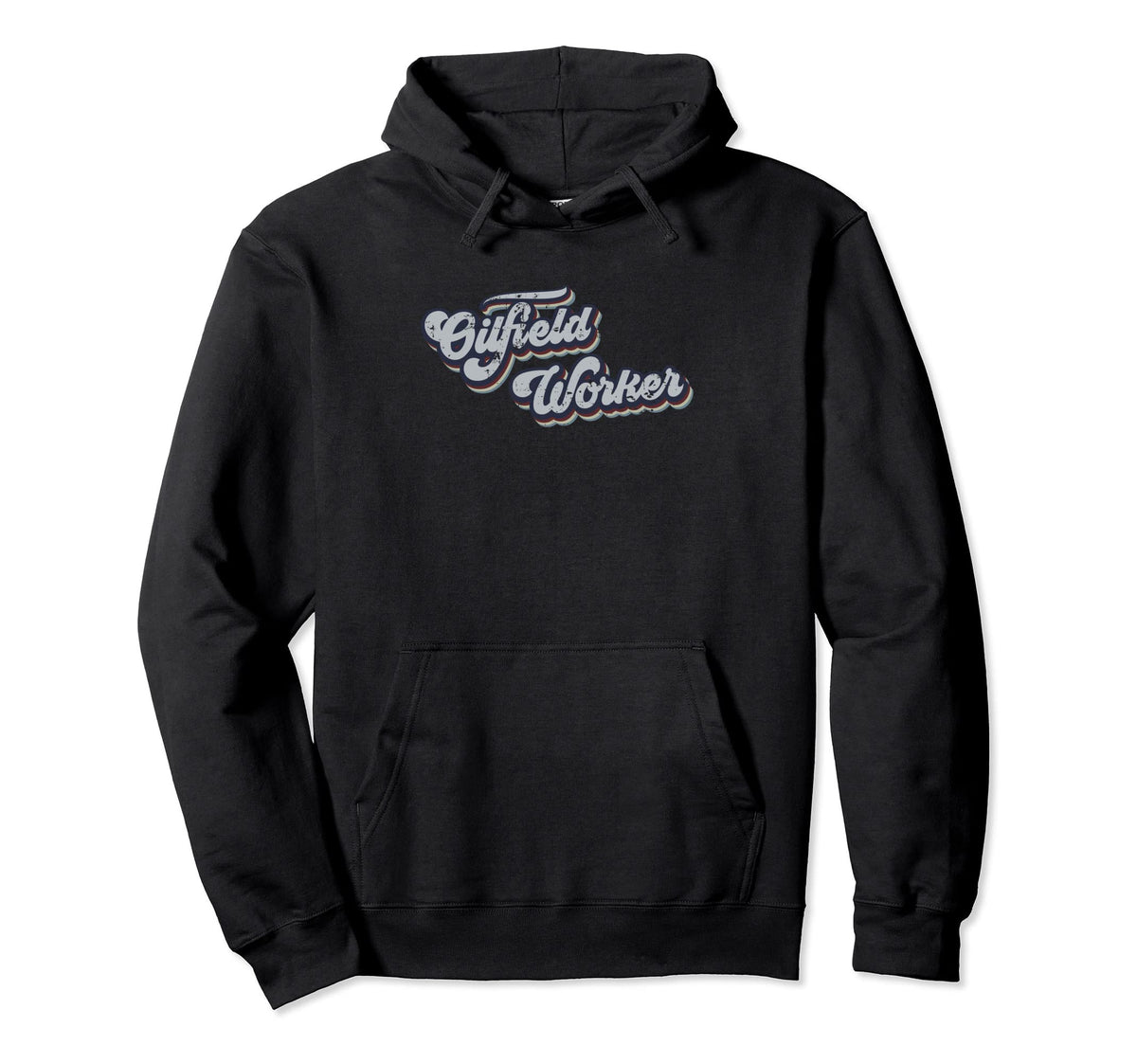 Oilfield Worker Distressed Rainbow Gift Hoodie - Streetwear Style Men Women